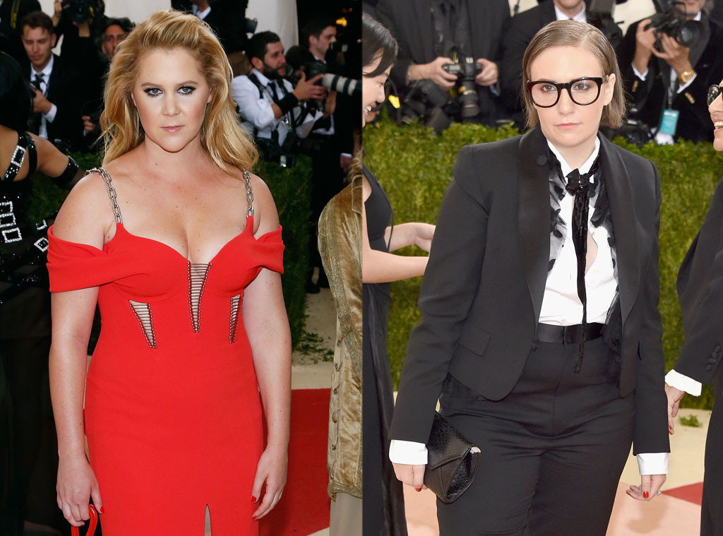 Amy Schumer, Lena Dunham, Met Gala 2016 Amy Schumer, Lena Dunham, Met Gala 2016